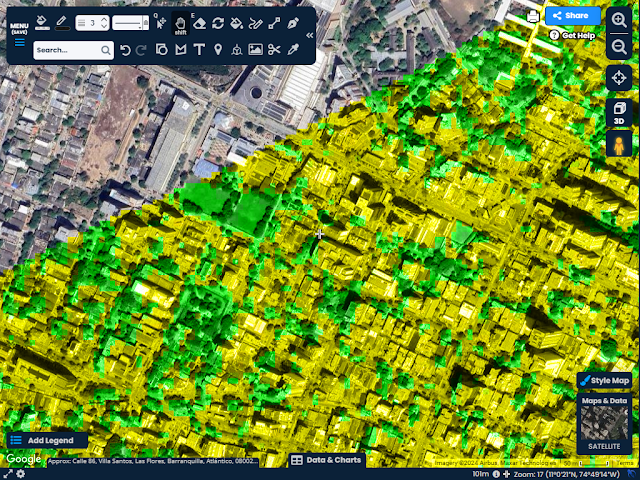 NDVI com Modo de Mesclagem de Cores